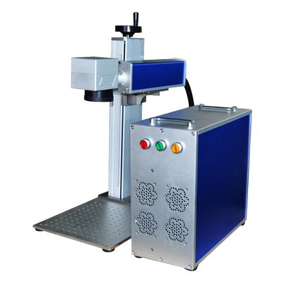 kopen 20W 30W 50W glasvezellasermarkeringsmachine met rotatiesysteem en EZCAD-software voor het graveren van metaaljuwelen online vervaardiging