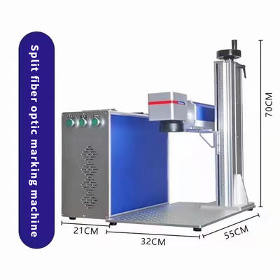 Fiber Laser Marking Machine 20W 30W 50W For Metal Jewelry Engraving With Rotary System EZCAD Software